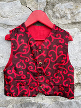 Load image into Gallery viewer, 80s red waistcoat   18-24m (86-92cm)
