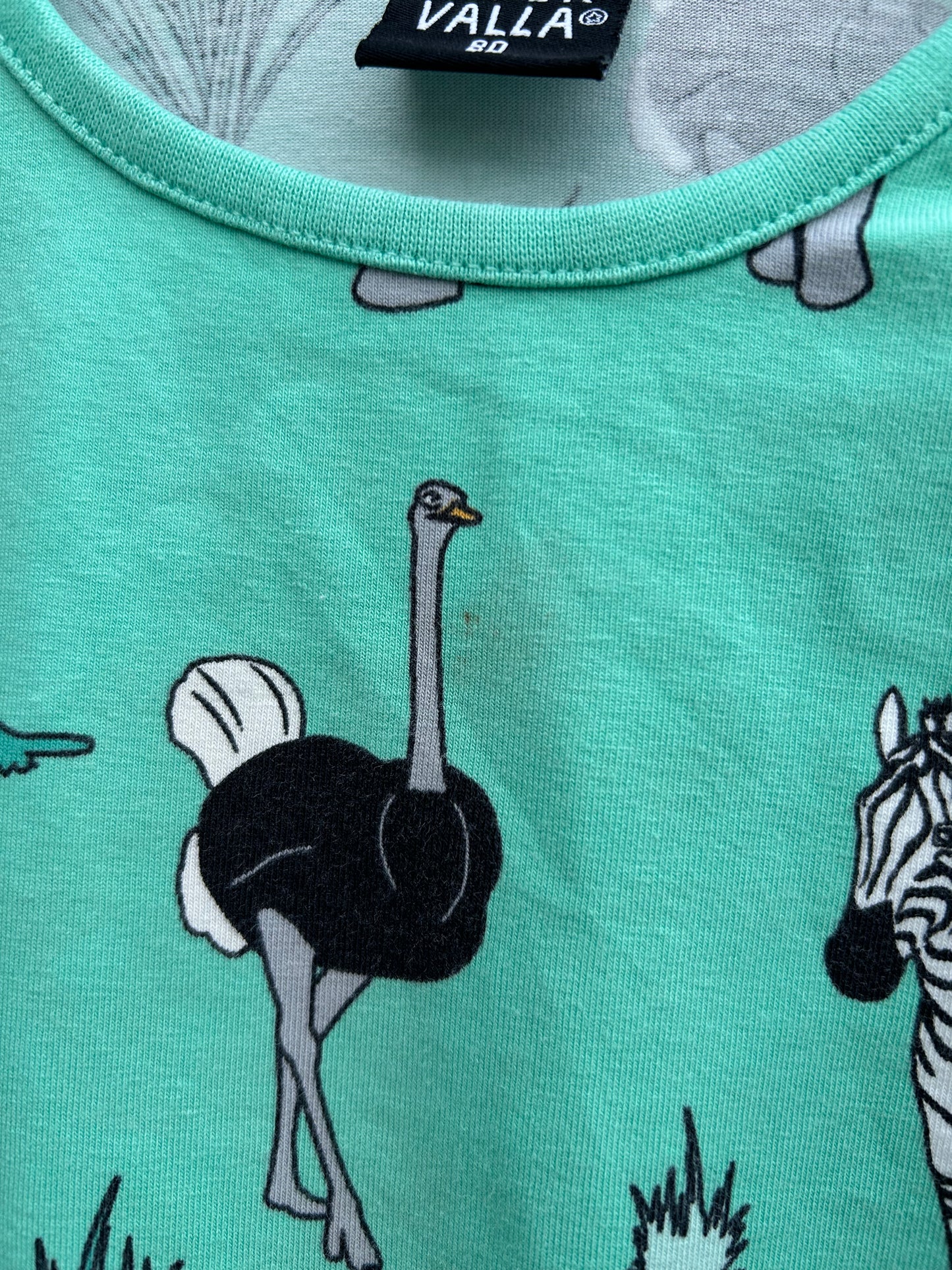 Savannah animals green T-shirt  9-12m (74-80cm)