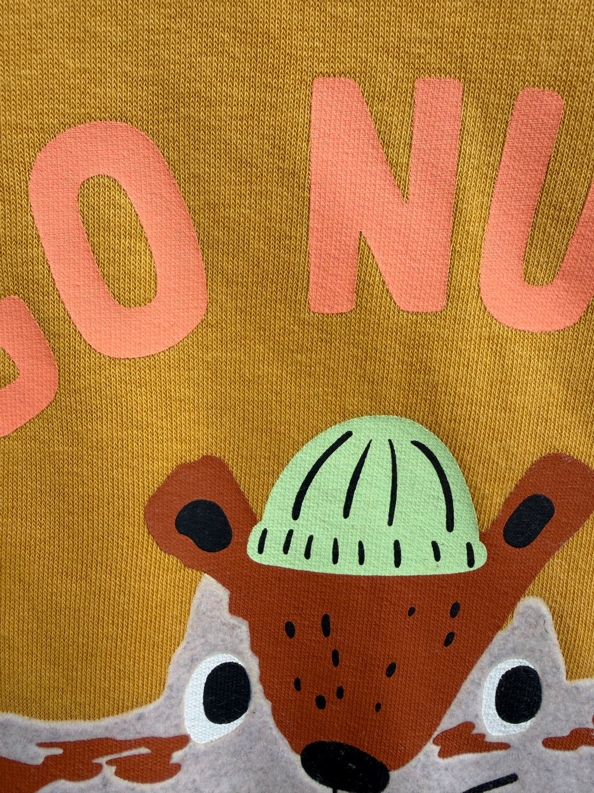 Go nuts mustard sweatshirt 5-6y (110-116cm)