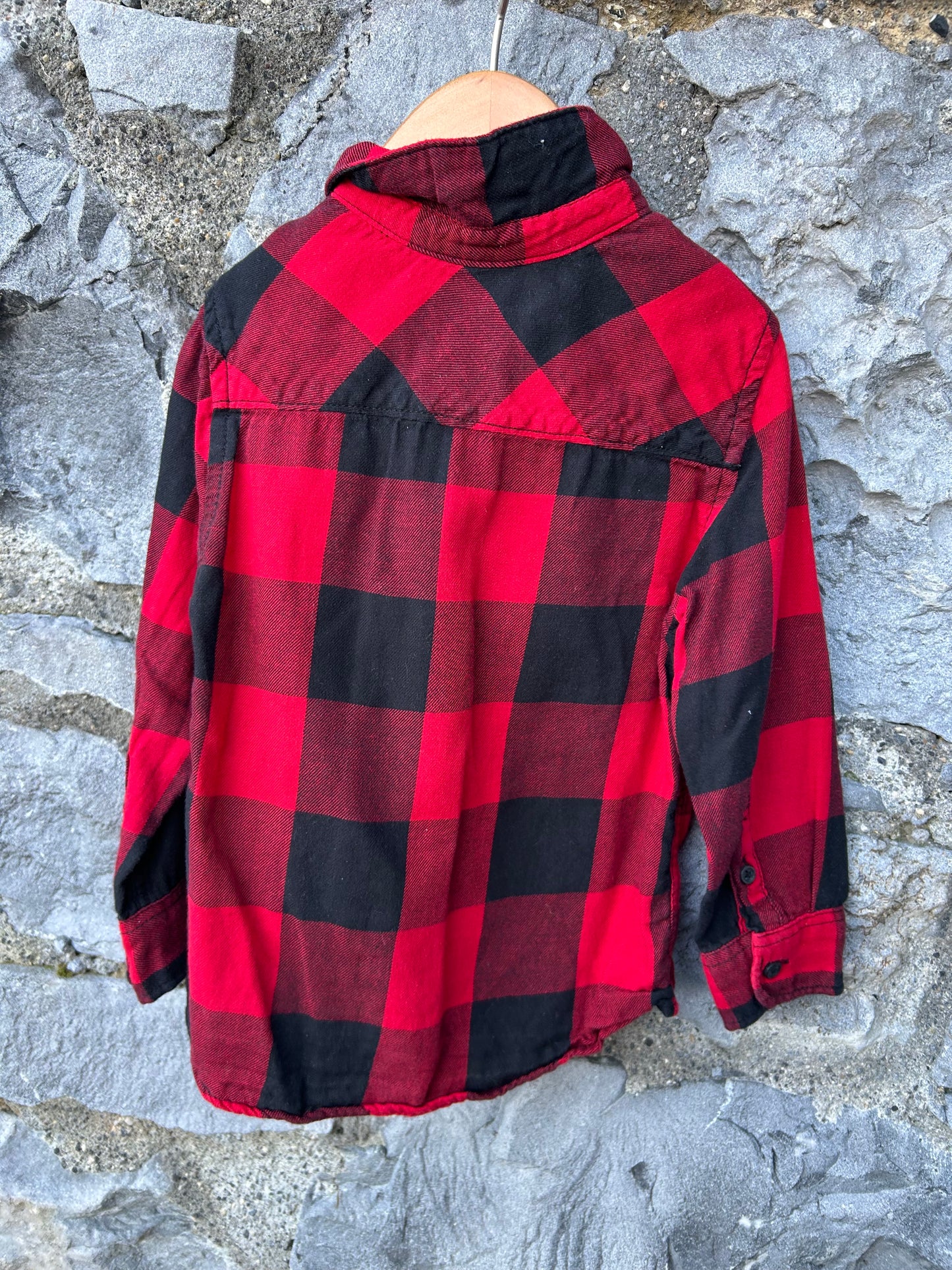 H&M red&black check shirt  18-24m (86-92cm)