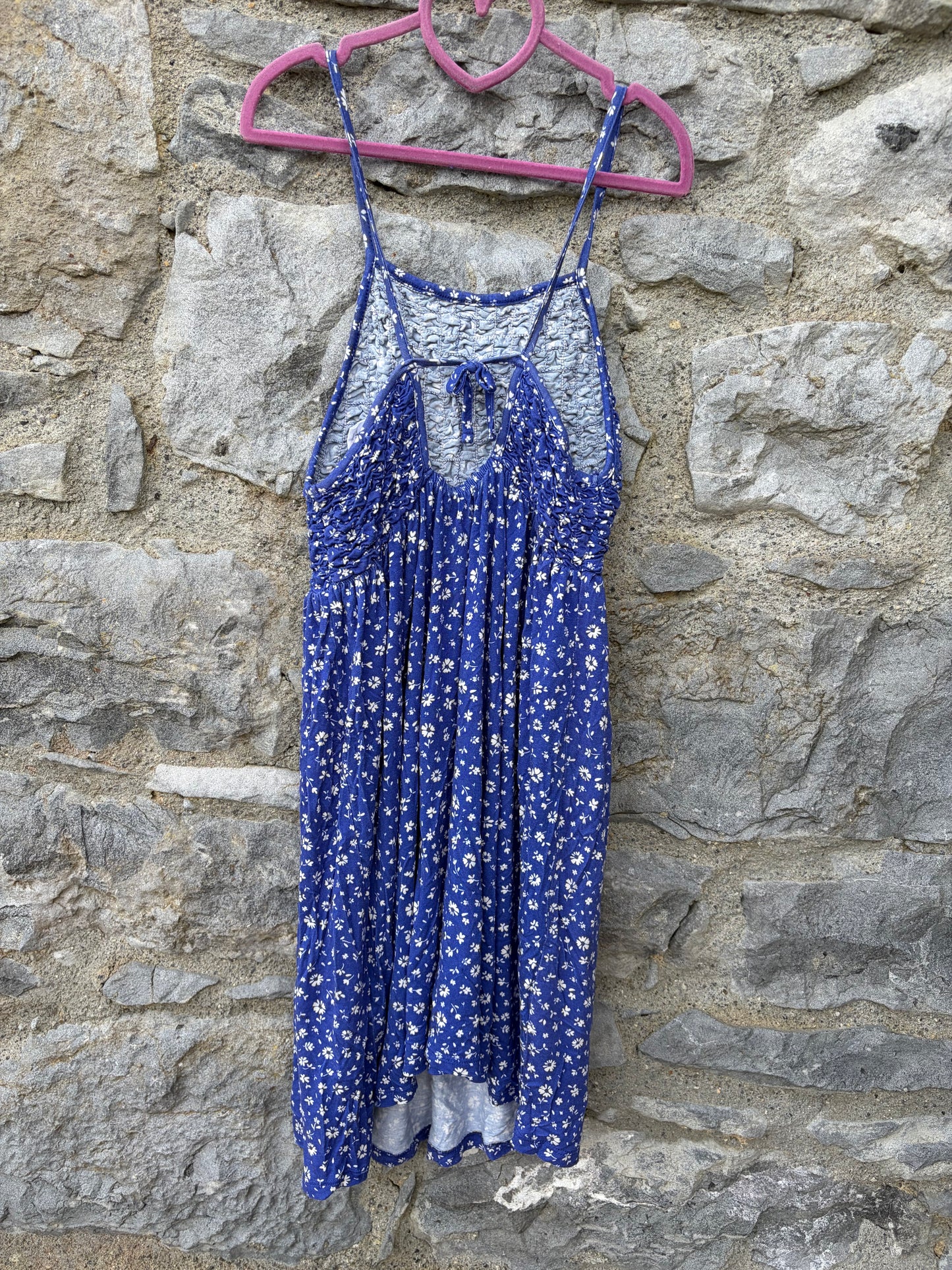 Blue floral sun dress  11-12y (146-152cm)