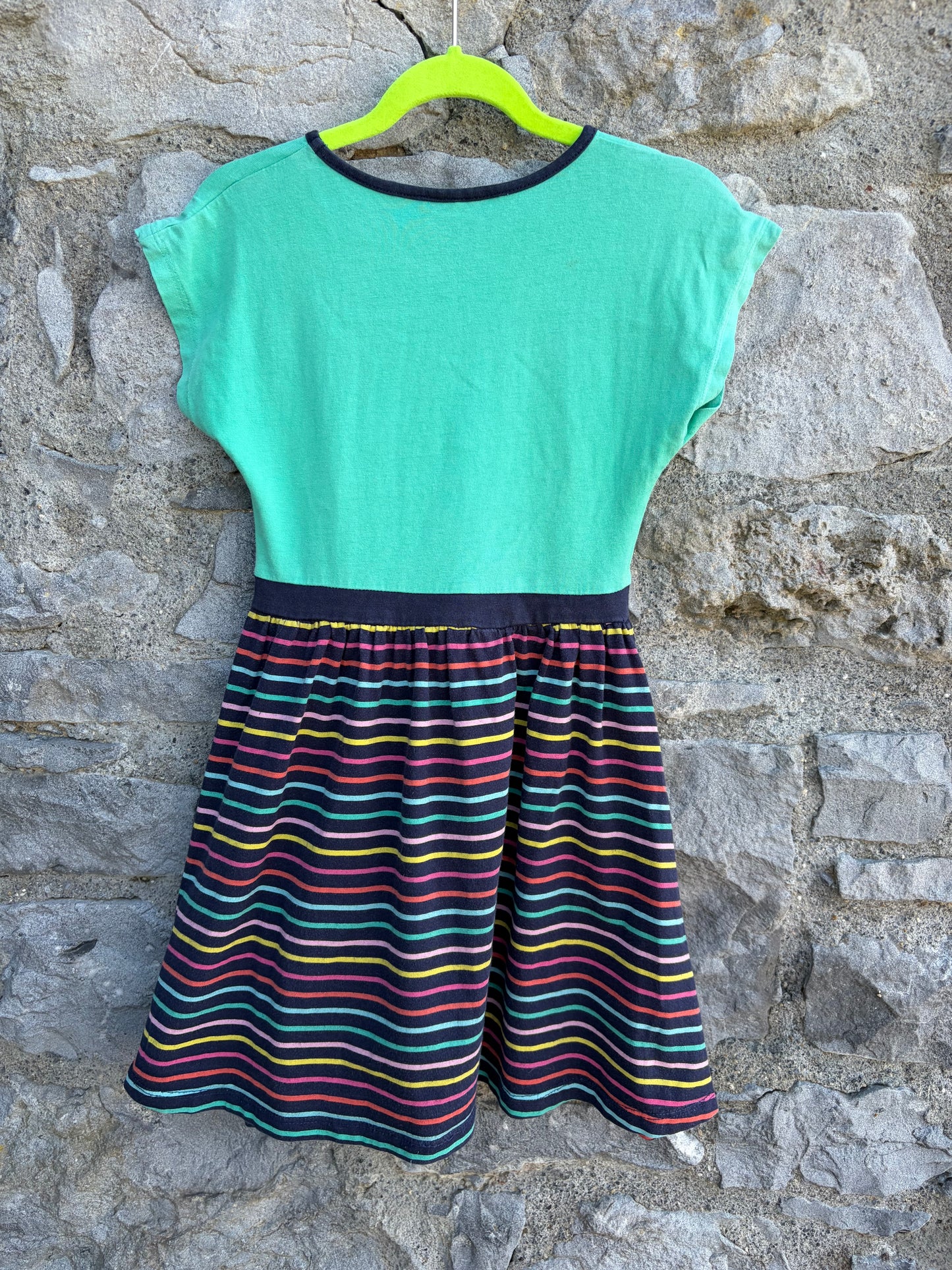 Sequin rainbow stripy dress  5-6y (110-116cm)