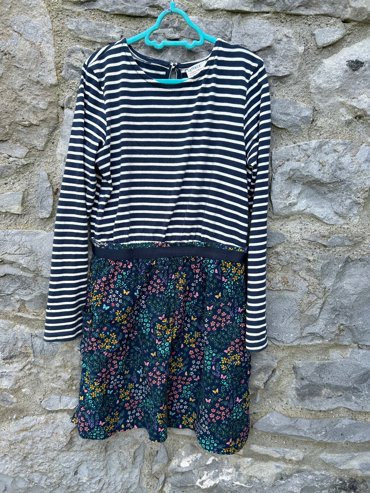 Stripes&flowers dress 10-11y (140-146cm)