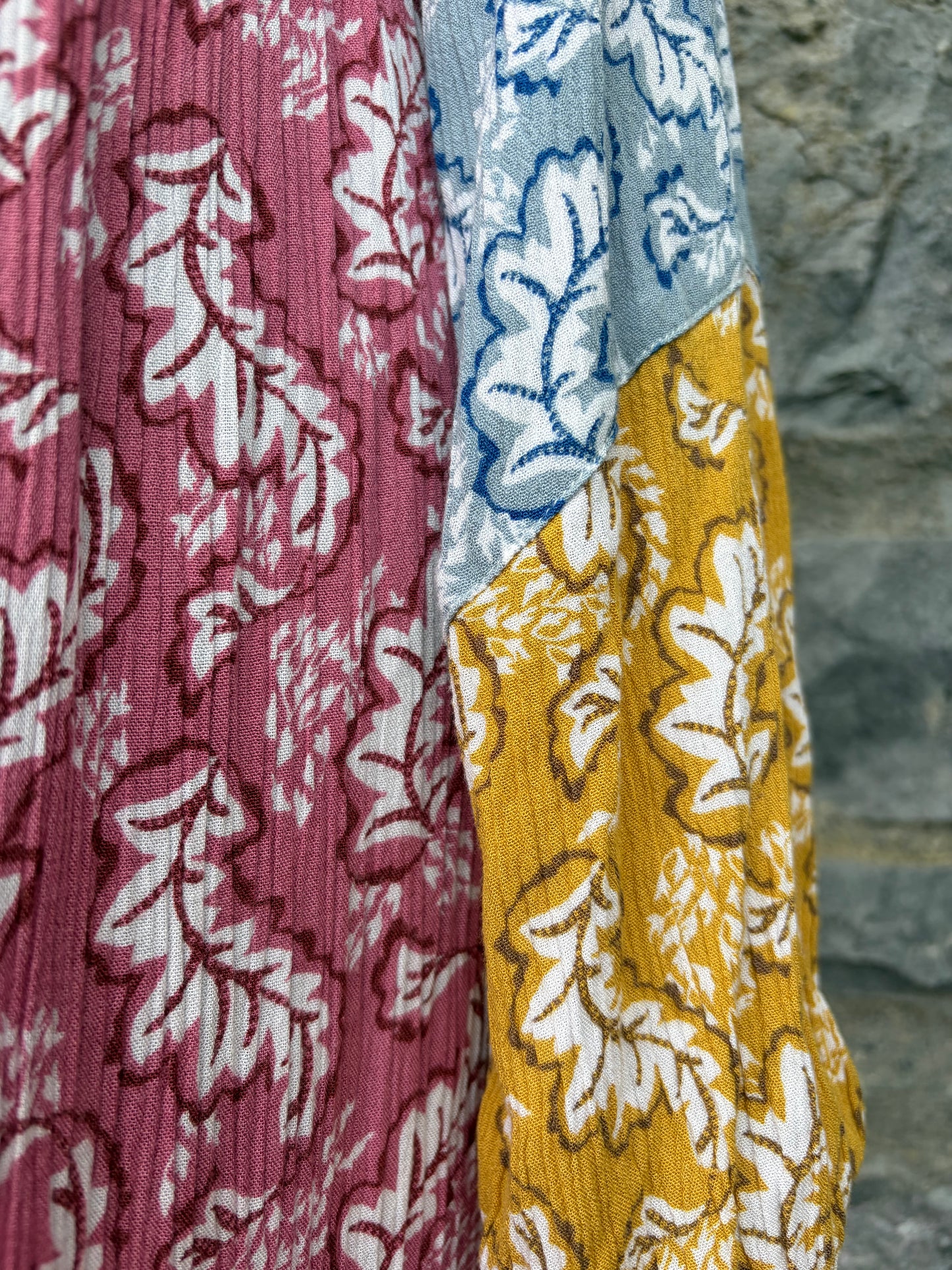 Elina Leaf Print Maxi Pink Multi Dress uk 6-8