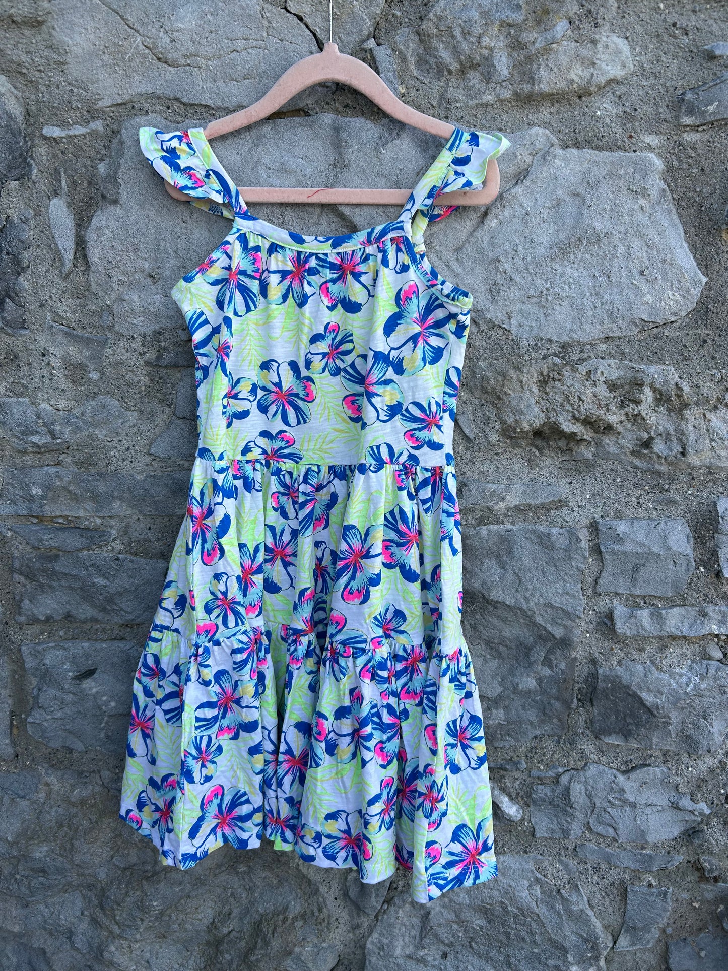 Tropical flowers dress   4-5y (104-110cm)