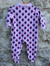 Load image into Gallery viewer, Purple acorn onesie   0-3m (56-62cm)
