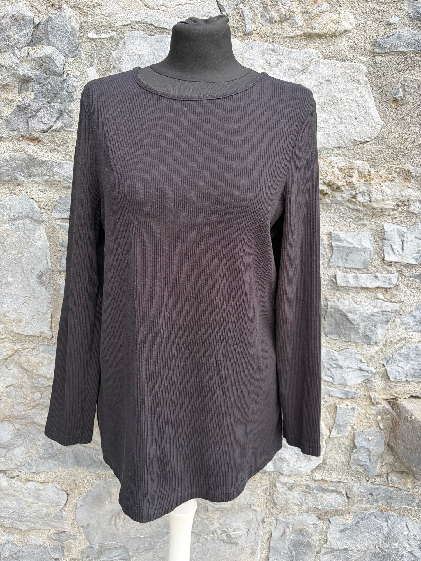 Black ribbed maternity top uk 12