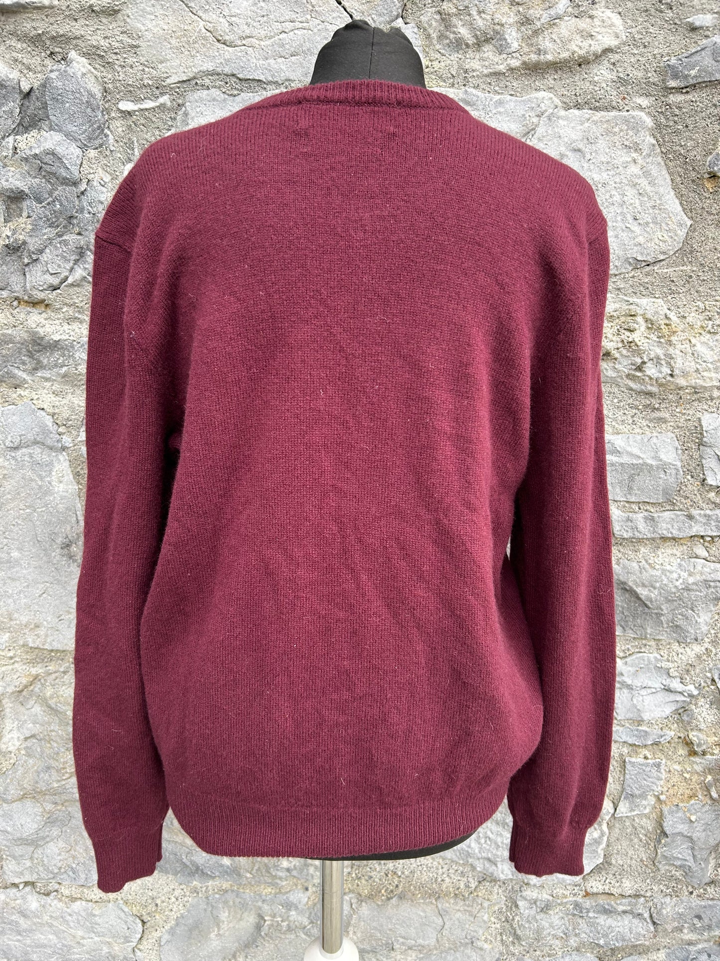 Maroon woolly jumper Small