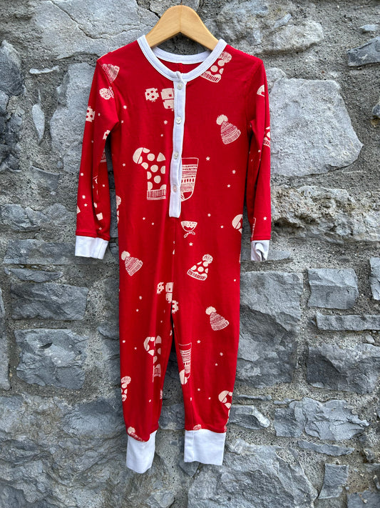 Red Christmas onesie  2-3y (92-98cm)