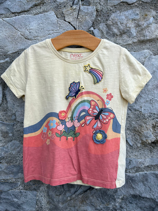 Butterflies yellow T-shirt  2-3y (92-98cm)