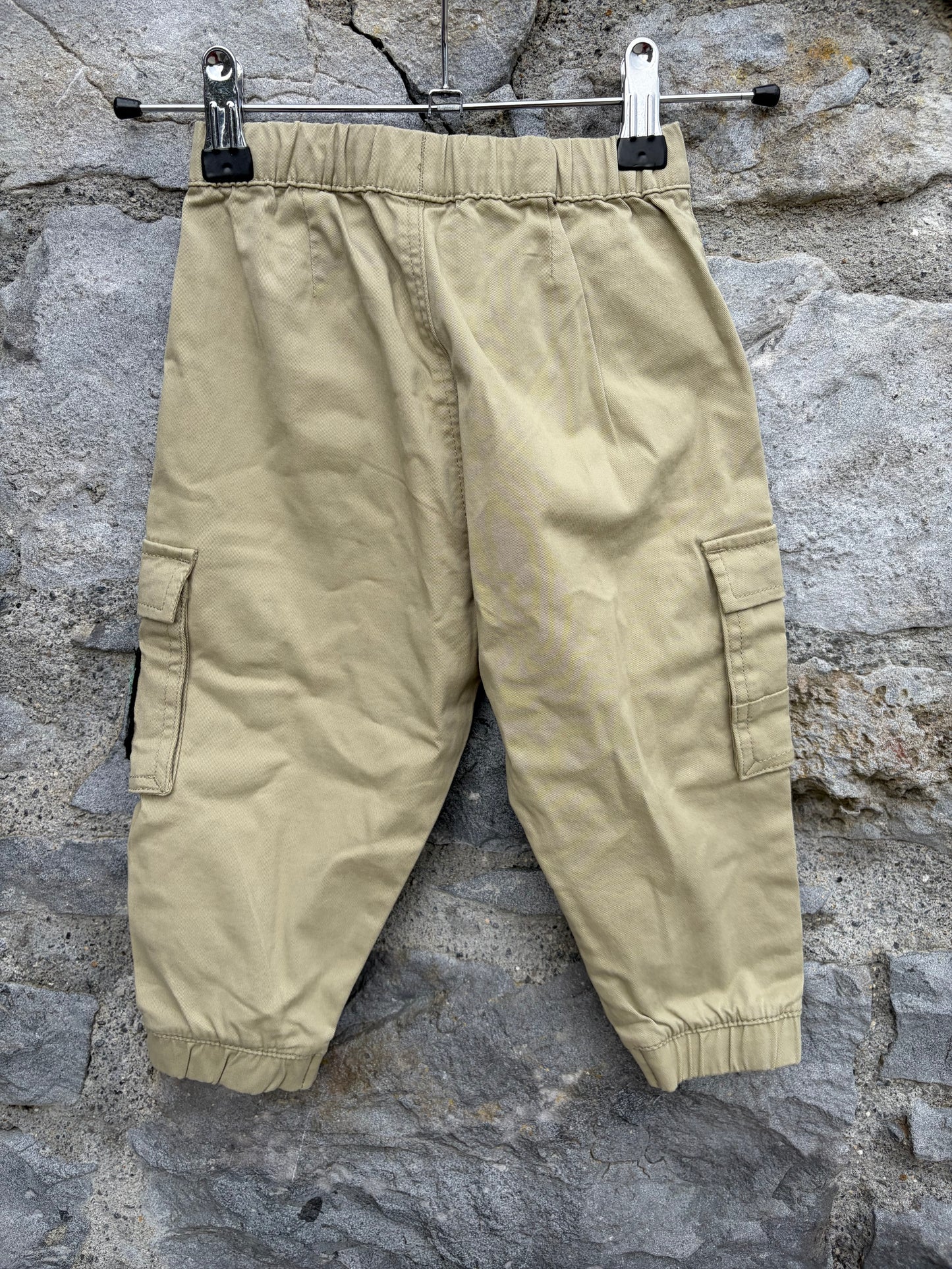 Beige cargo pants  12-18m (80-86cm)