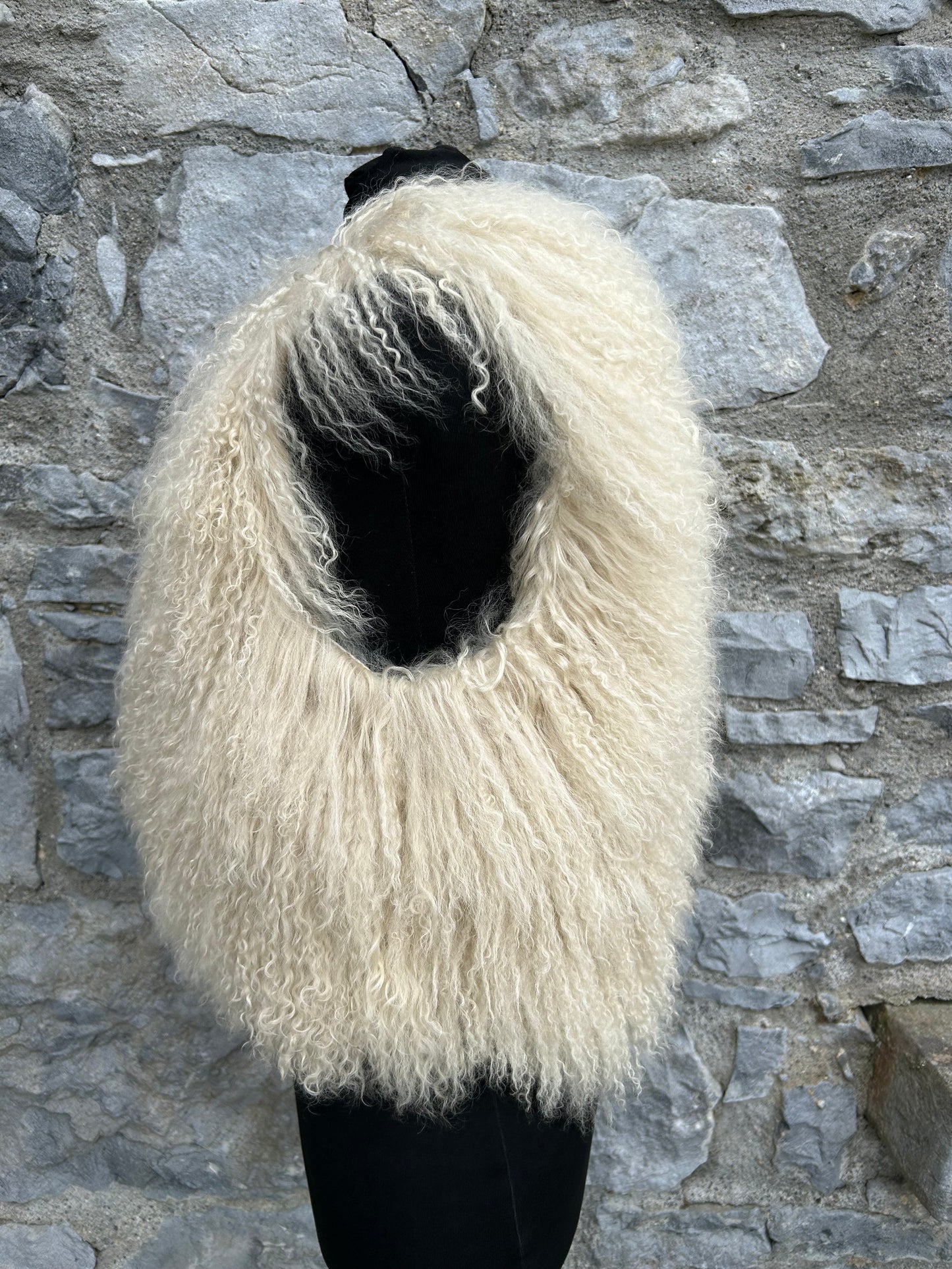 Cream shearling fur gilet uk 10