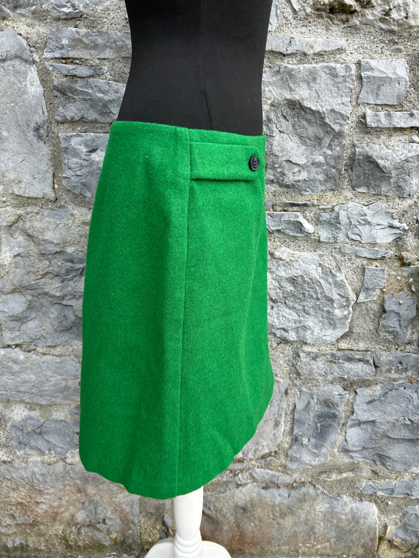 Green woolly skirt uk 12