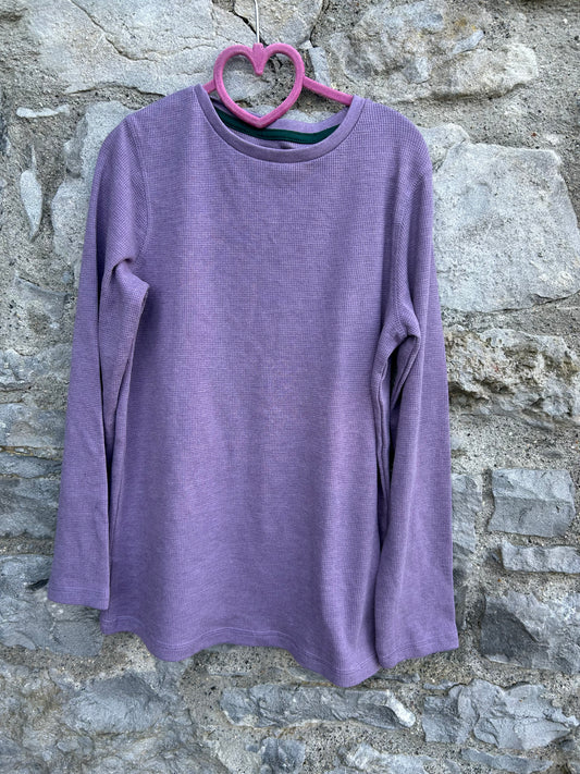 Purple waffle top  10y (140cm)