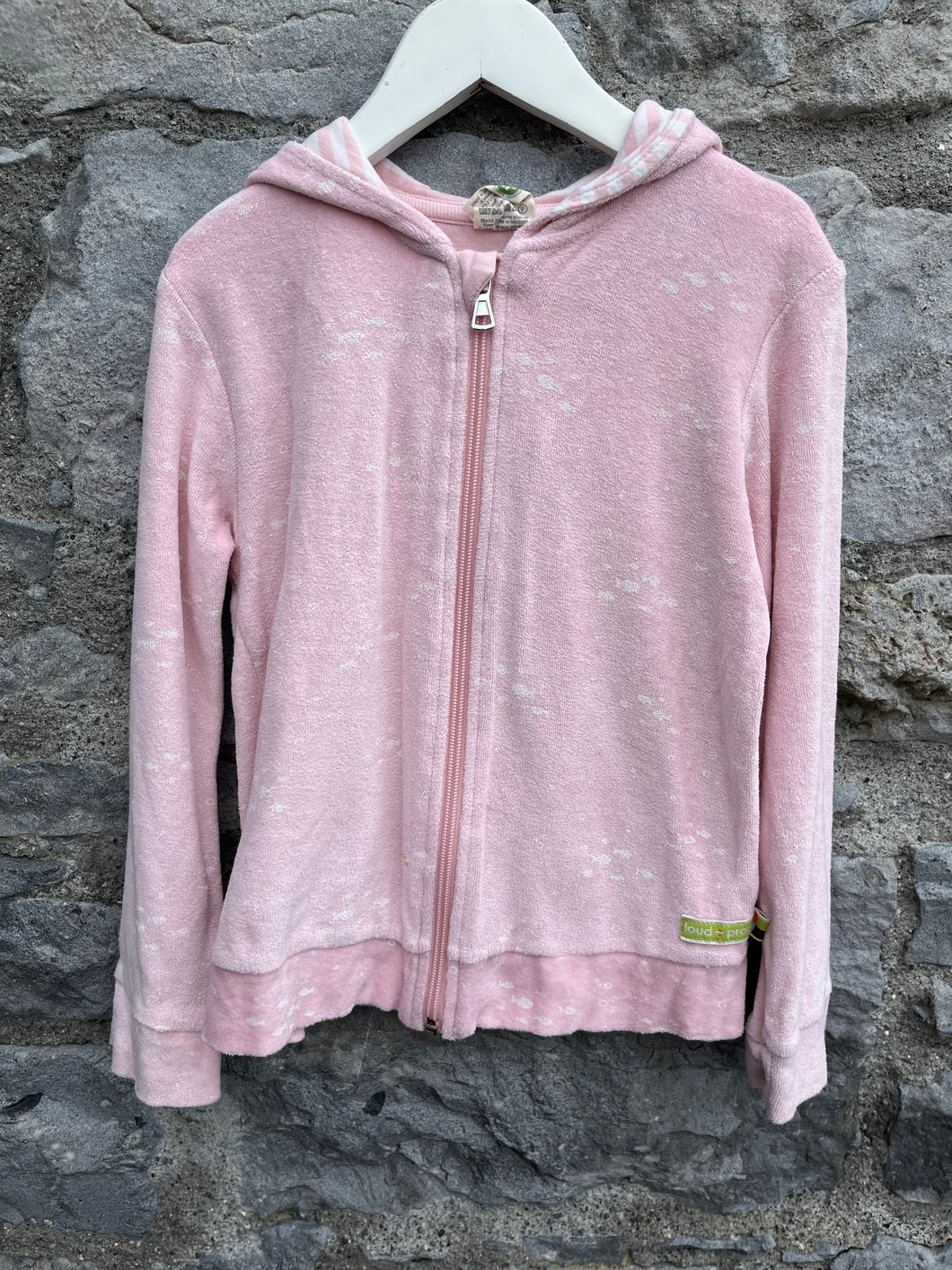 Pink terry hoodie   7y (122cm)
