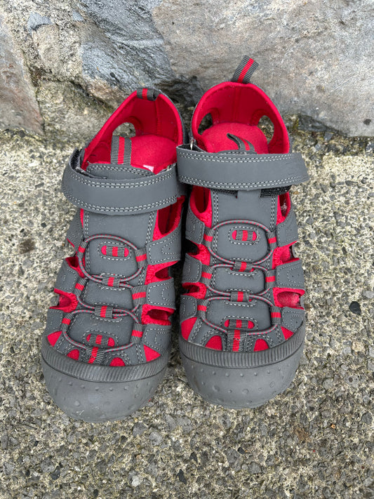 Grey&red sandals  uk 3-3.5 (eu 36)