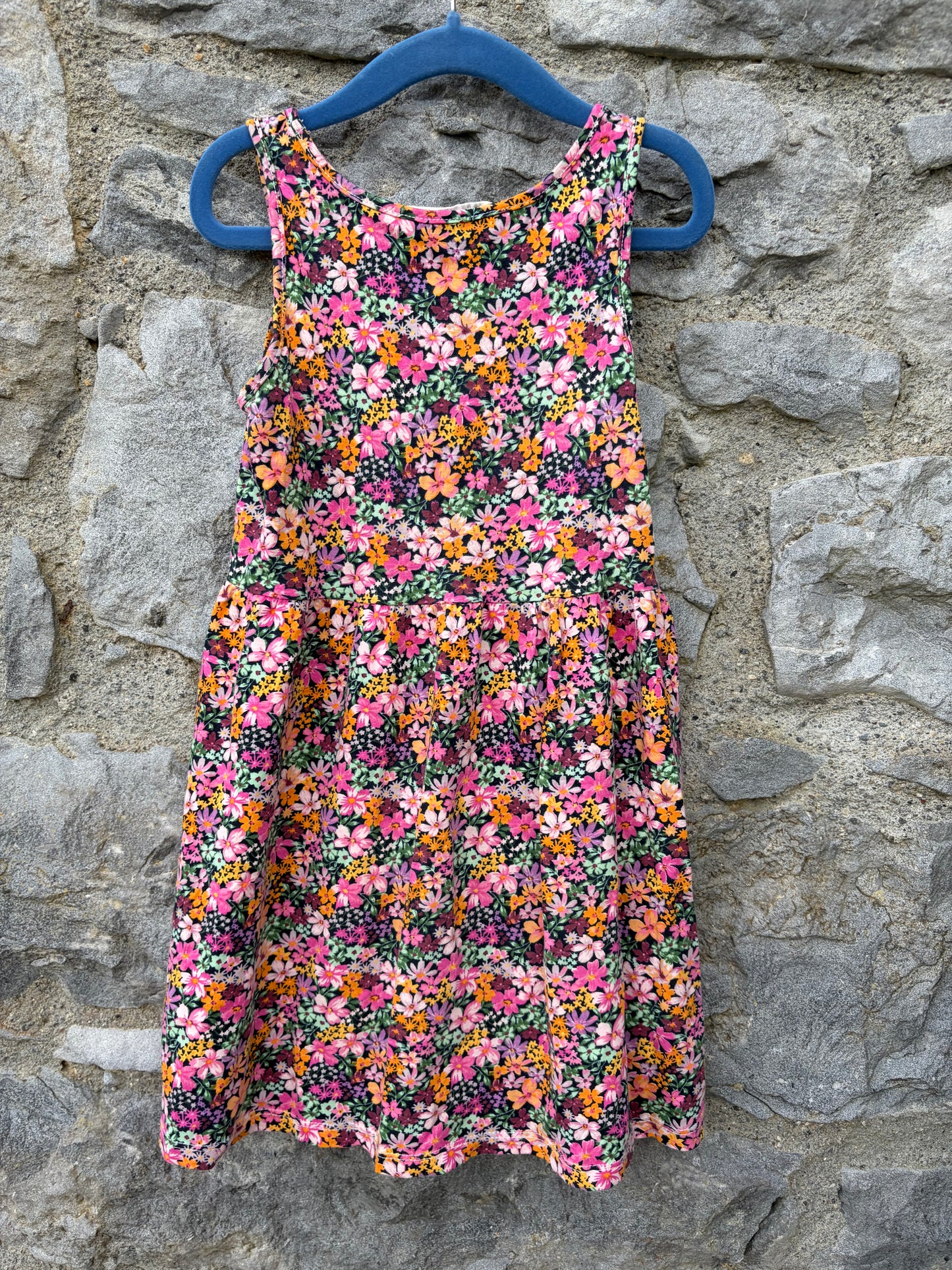 Colourful flowers dress 5-6y (110-116cm)