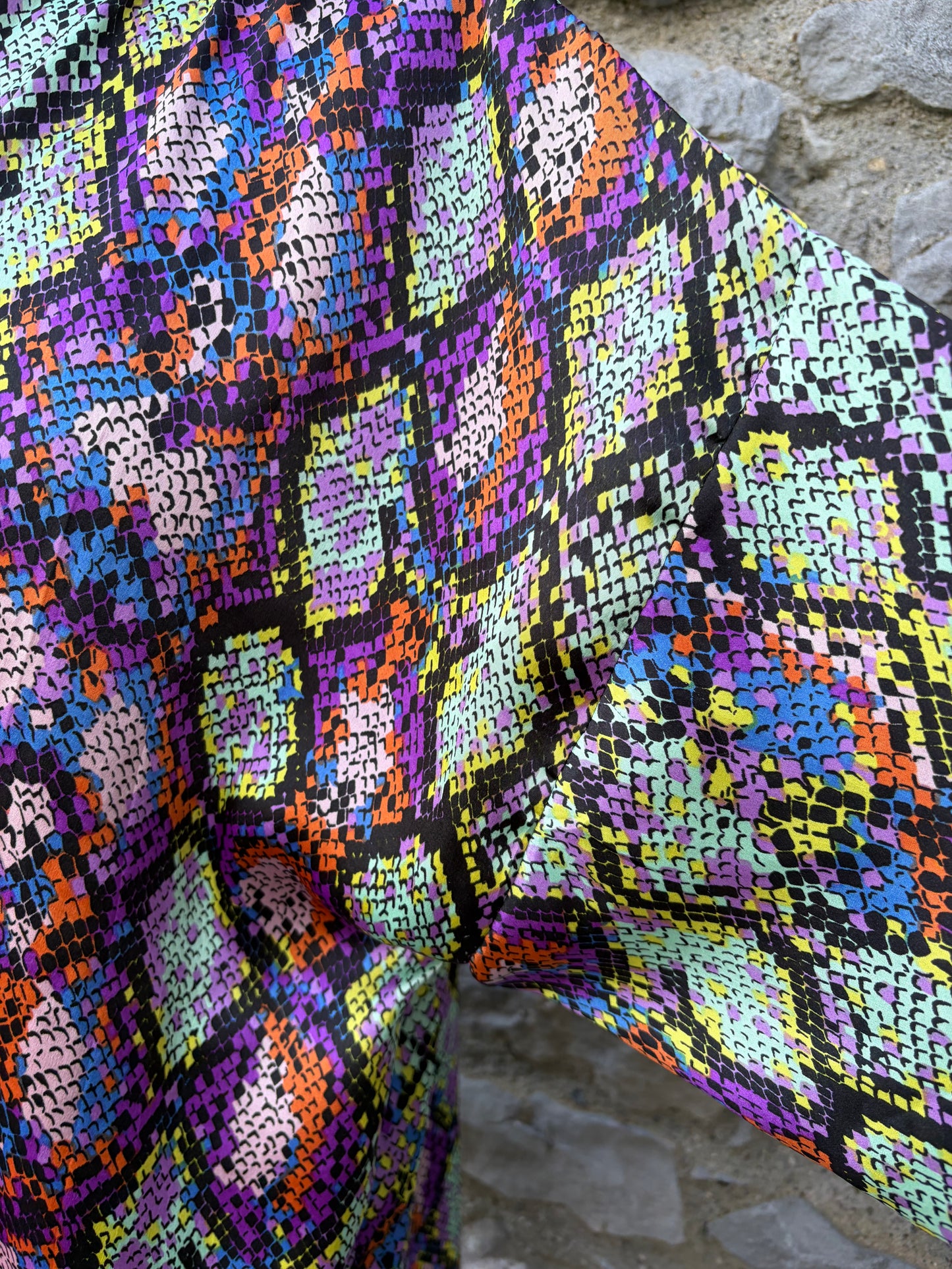 Multicoloured snake print blouse uk 10