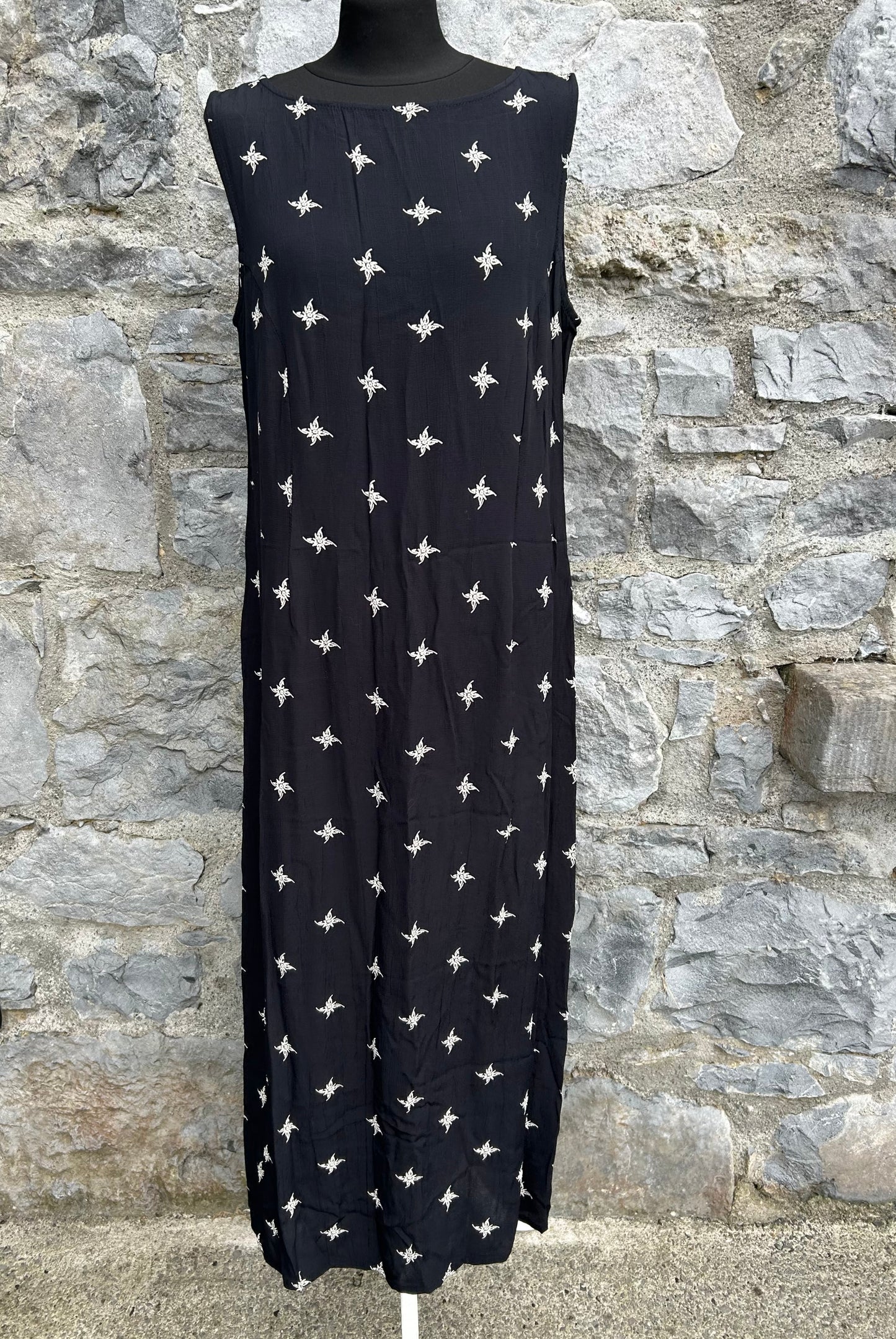 90s stars black maxi dress uk 12-14