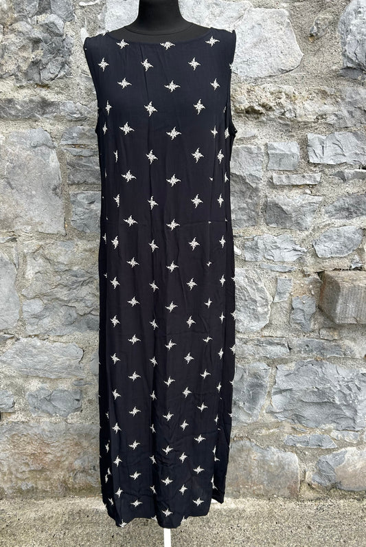 90s stars black maxi dress uk 12-14