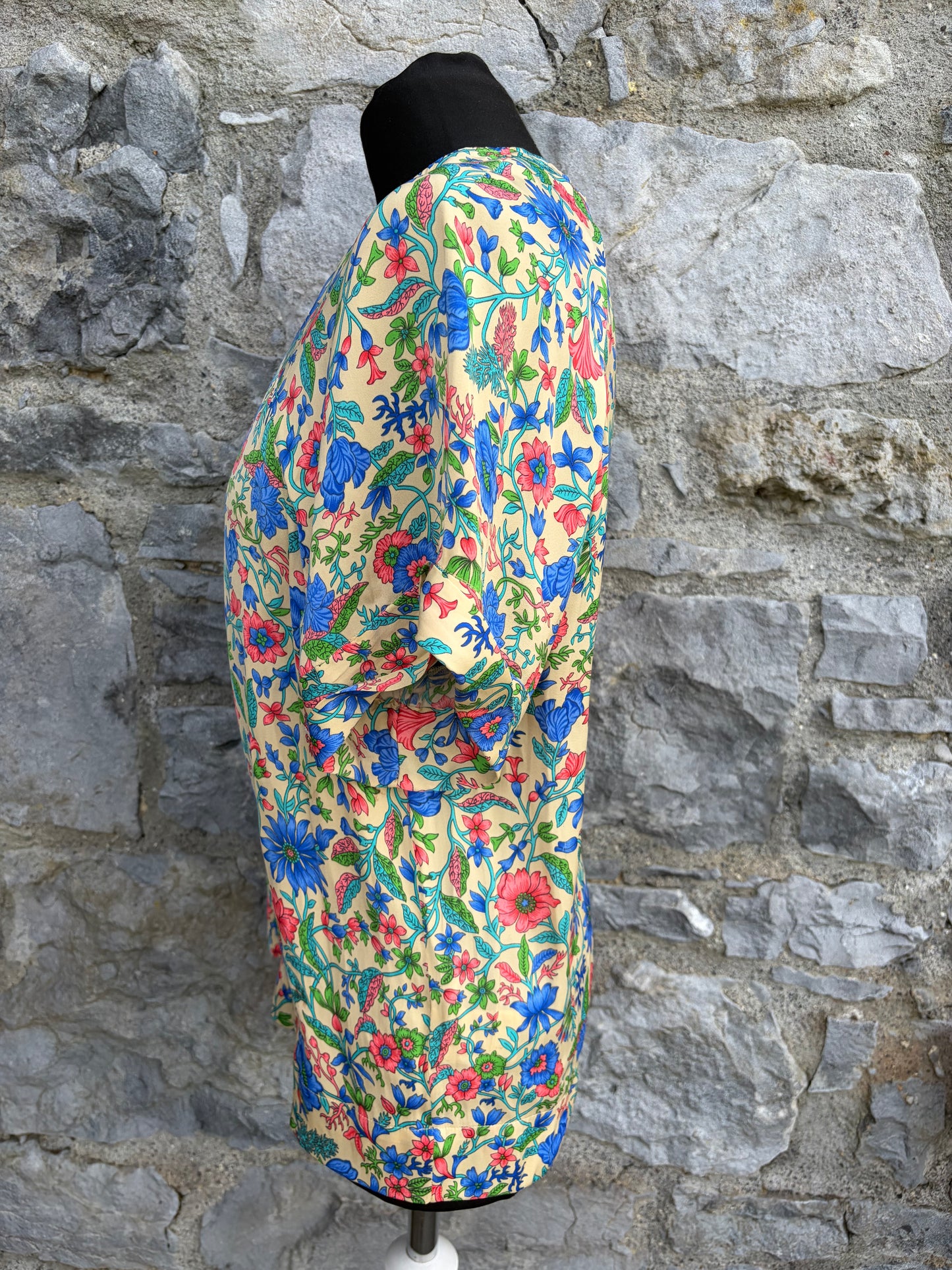 Blue floral blouse uk 8
