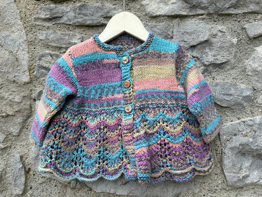 Colourful stripy cardigan   3-6m (62-68cm)