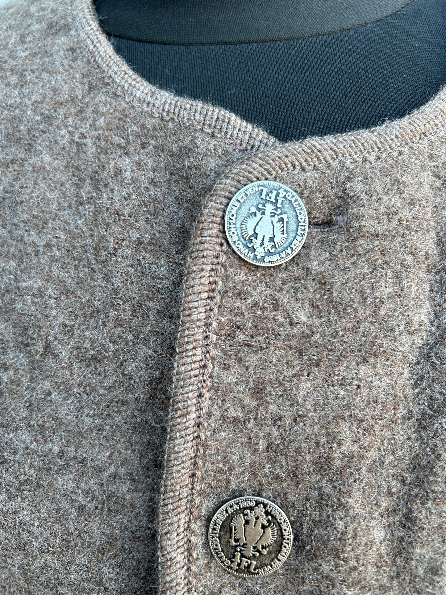 Brown Bavarian woolly cardigan uk 14