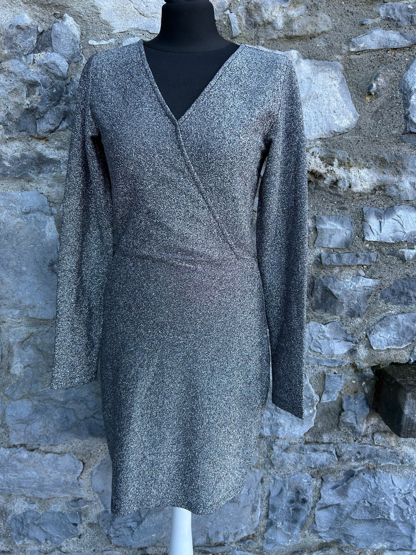 Silver sparkly dress uk 8-10