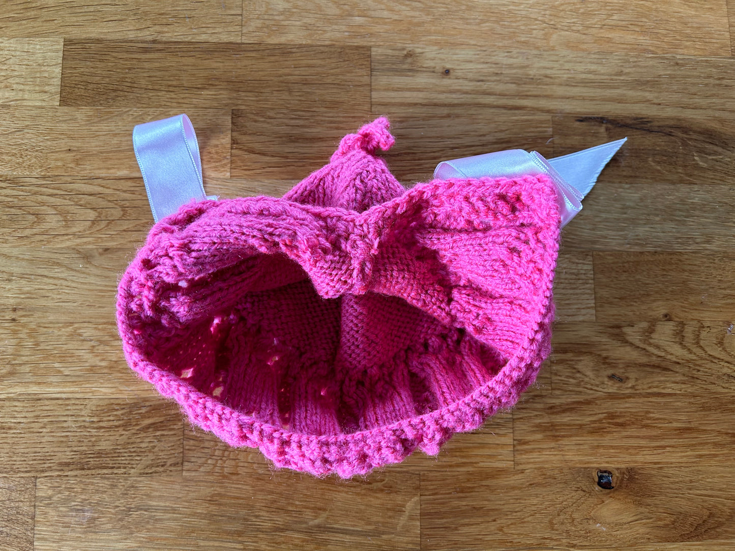 Pink baby hat 0-3m (56-62cm)