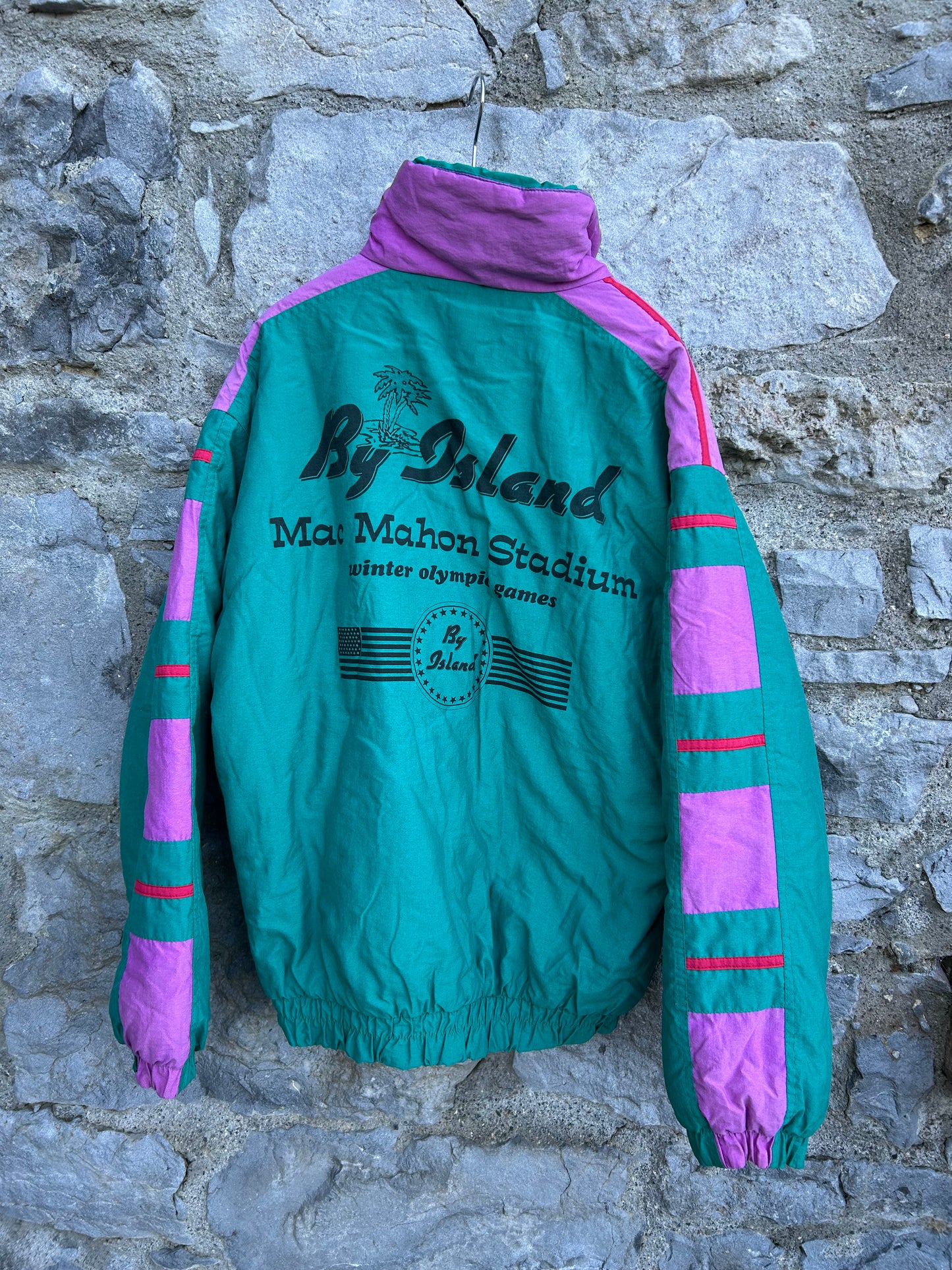 80s teal and pink jacket uk 10-12