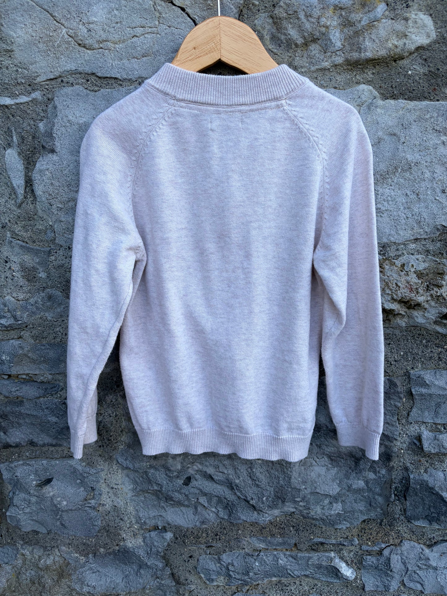 Beige zipped cardigan 6y (116cm)
