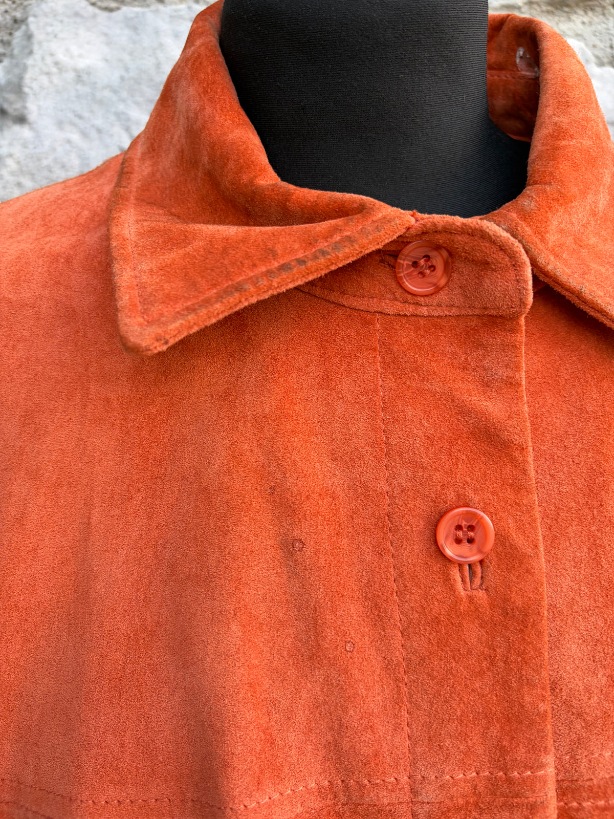 80s rusty suede shirt uk 14-16