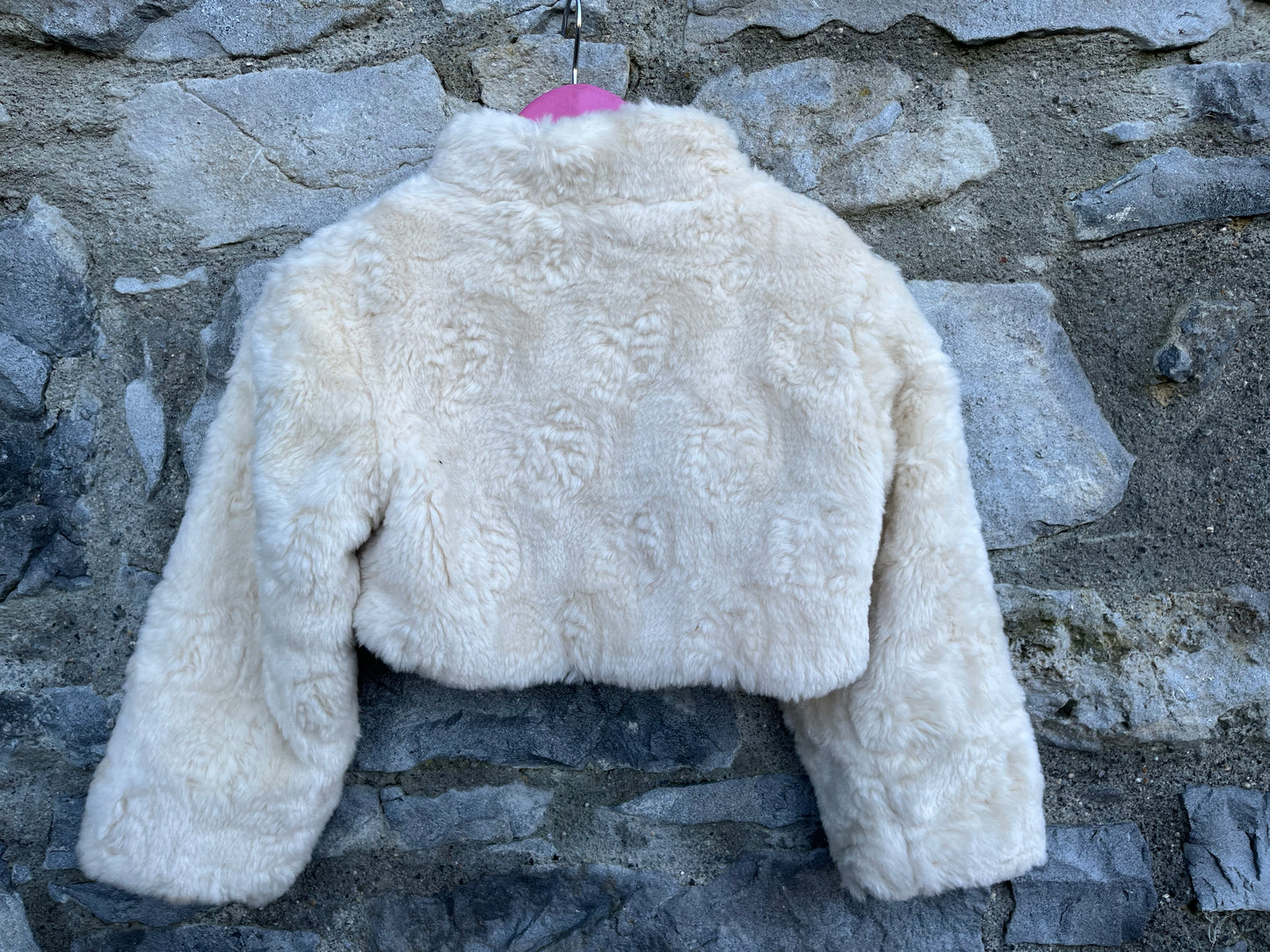 Cream short faux fur  3-4y (98-104cm)