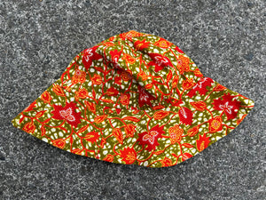 Orange flowers sun hat   2-4y (92-104cm)