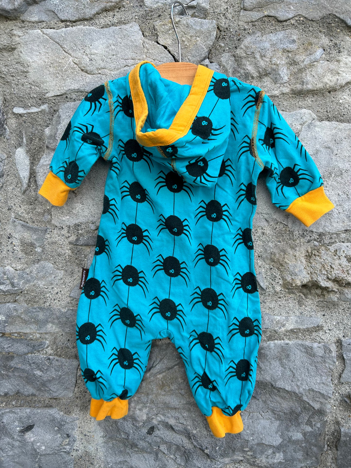 Spiders blue onesie   3m (62cm)