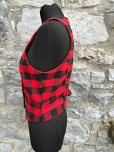 Load image into Gallery viewer, Red check waistcoat uk 10
