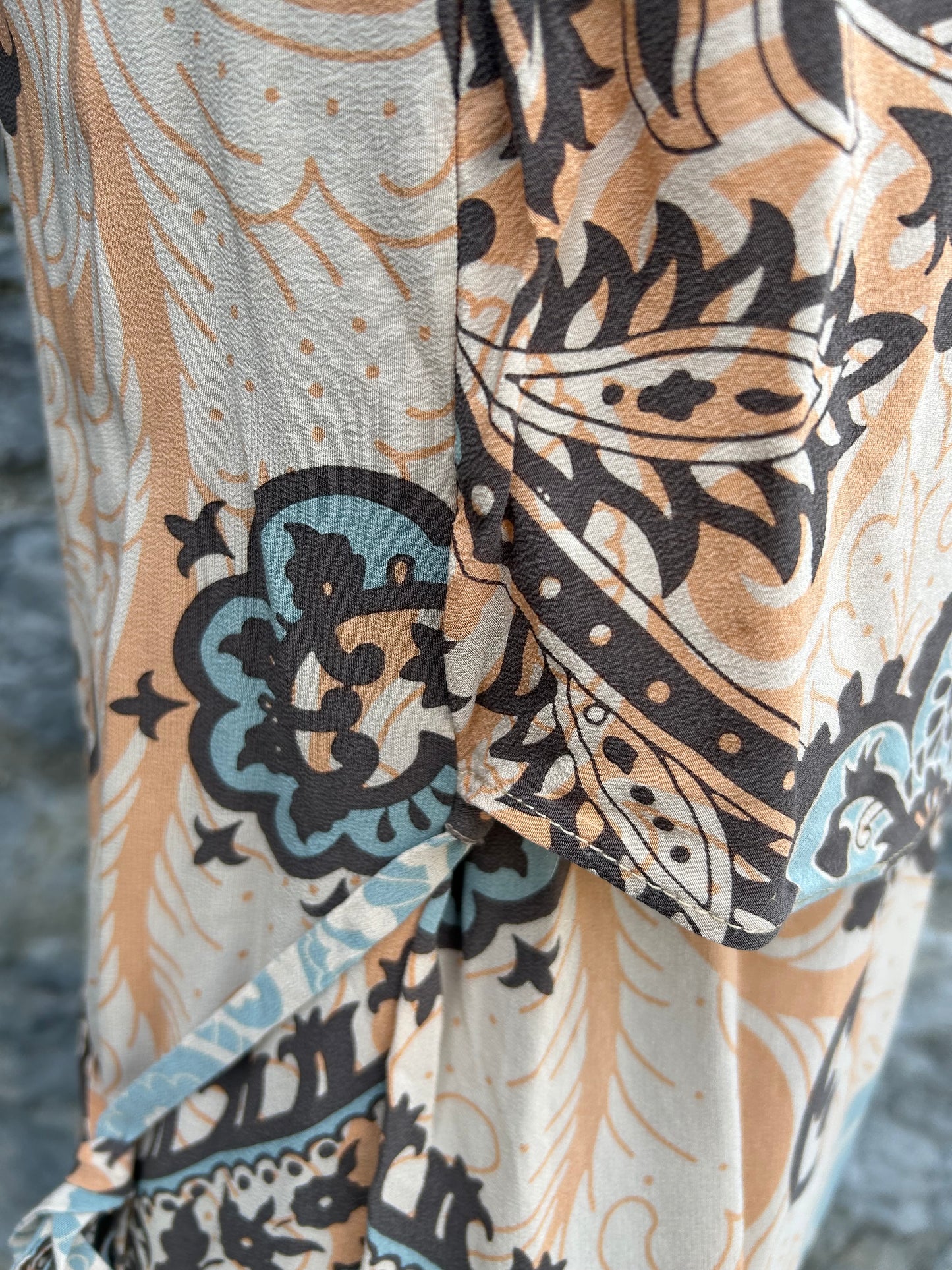 Blue paisley dress uk 8