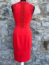 Load image into Gallery viewer, Red lace dress uk 6-8
