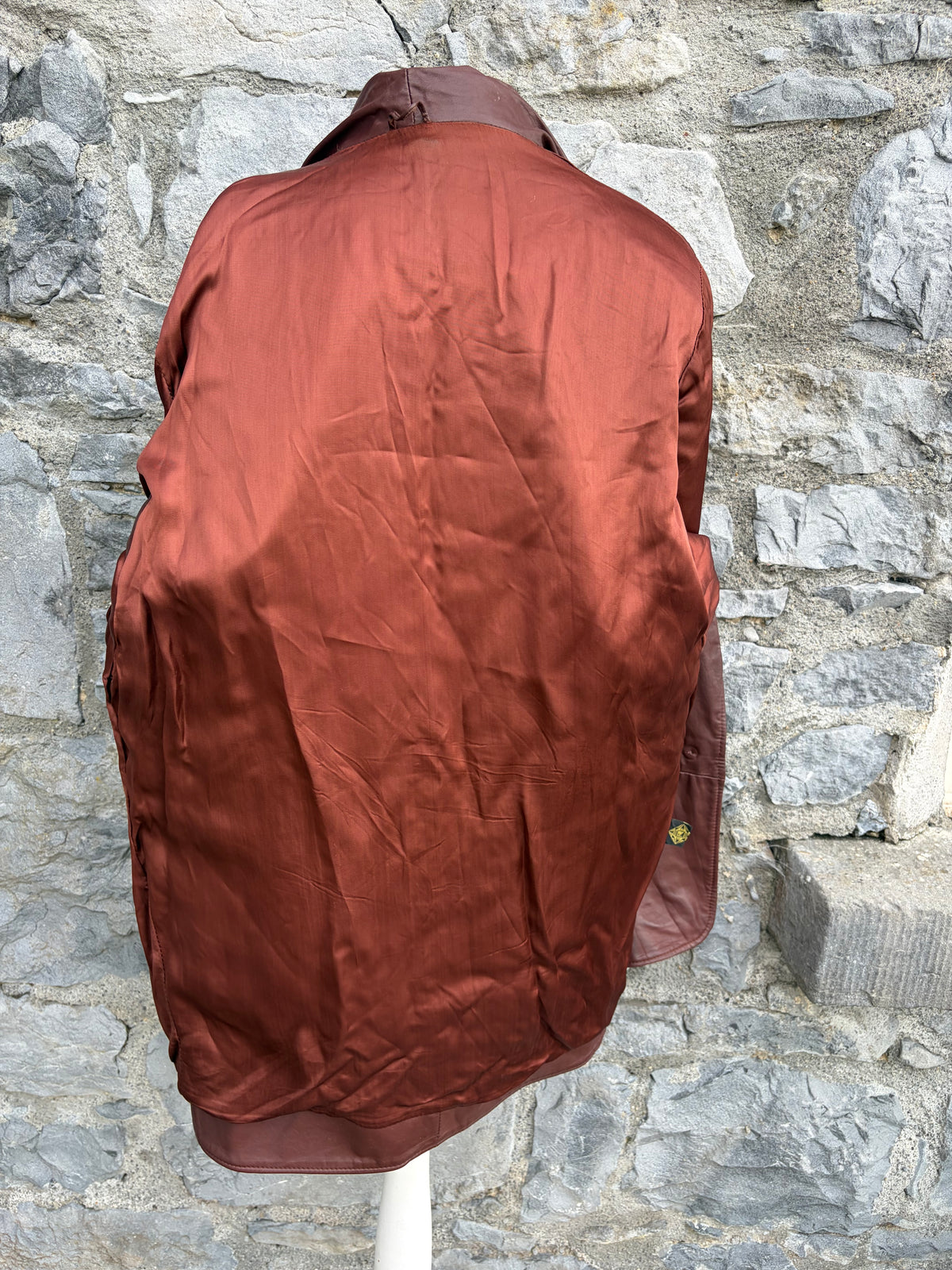 80s brown leather jacket uk 12-14