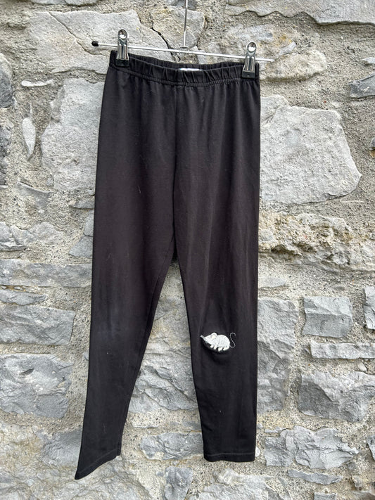 Black leggings with mouse  7-8y (122-128cm)
