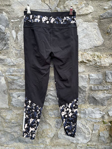 Black&camo cuffs 7/8 leggings uk 6-8