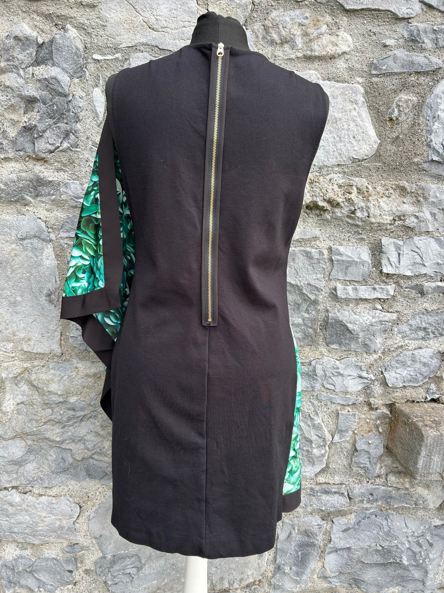 Patra Green / Black Rozette print tunic dress uk 8-10