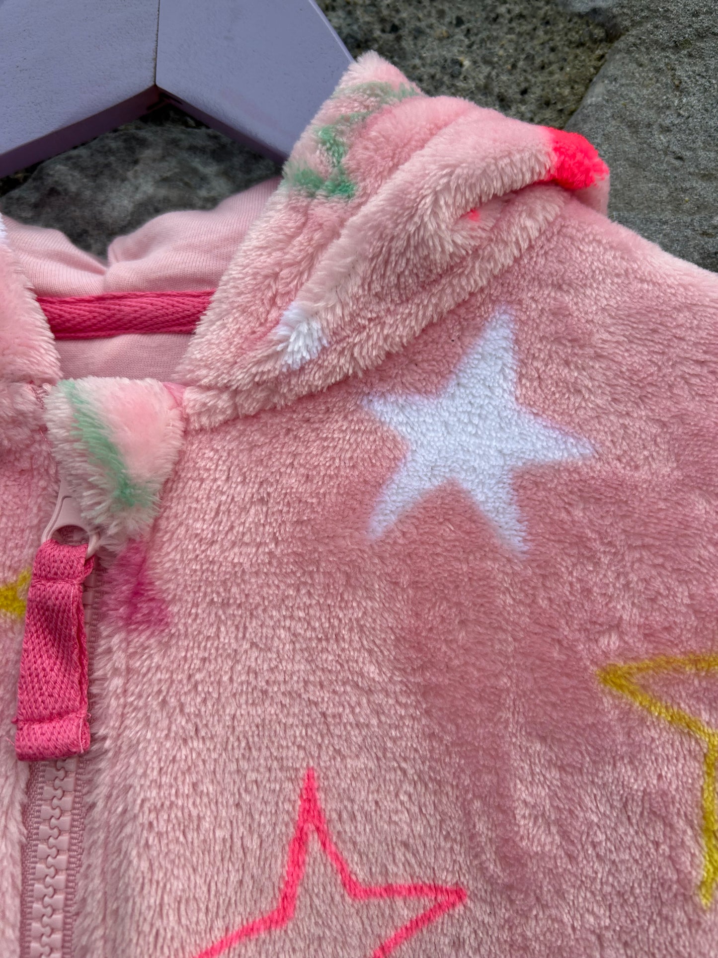 Pink stars fluffy onesie  11-12y (146-152cm)