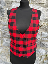 Load image into Gallery viewer, Red check waistcoat uk 10
