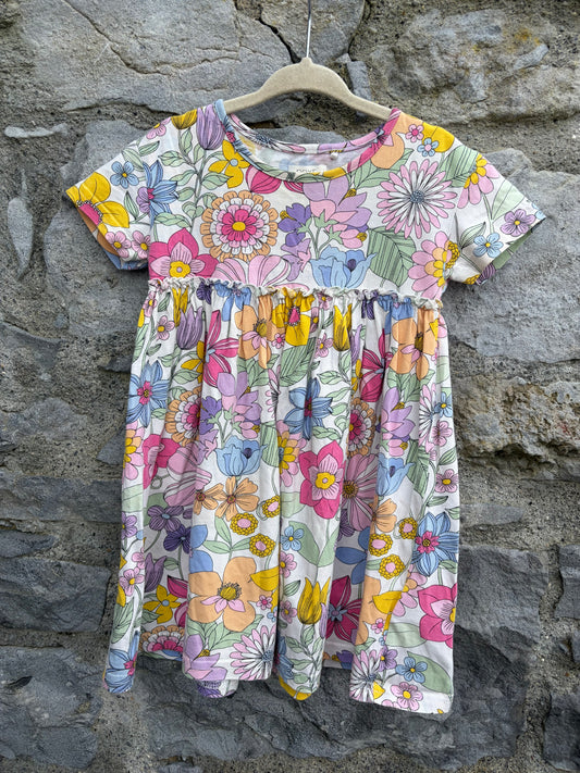 Spring flowers dress  3y (98cm)