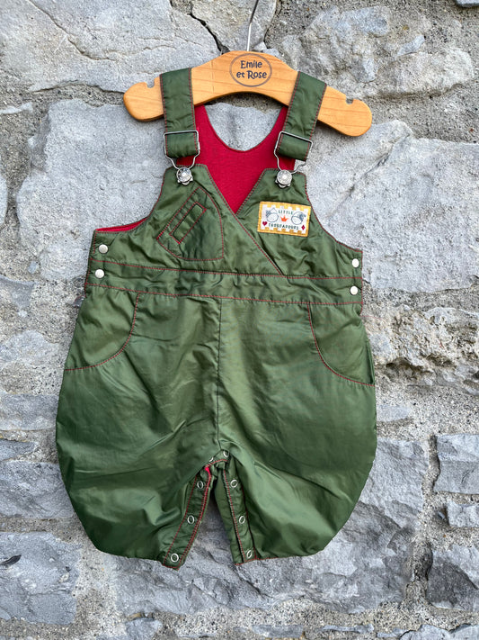 90s khaki dungarees 3-6m (62-68cm)