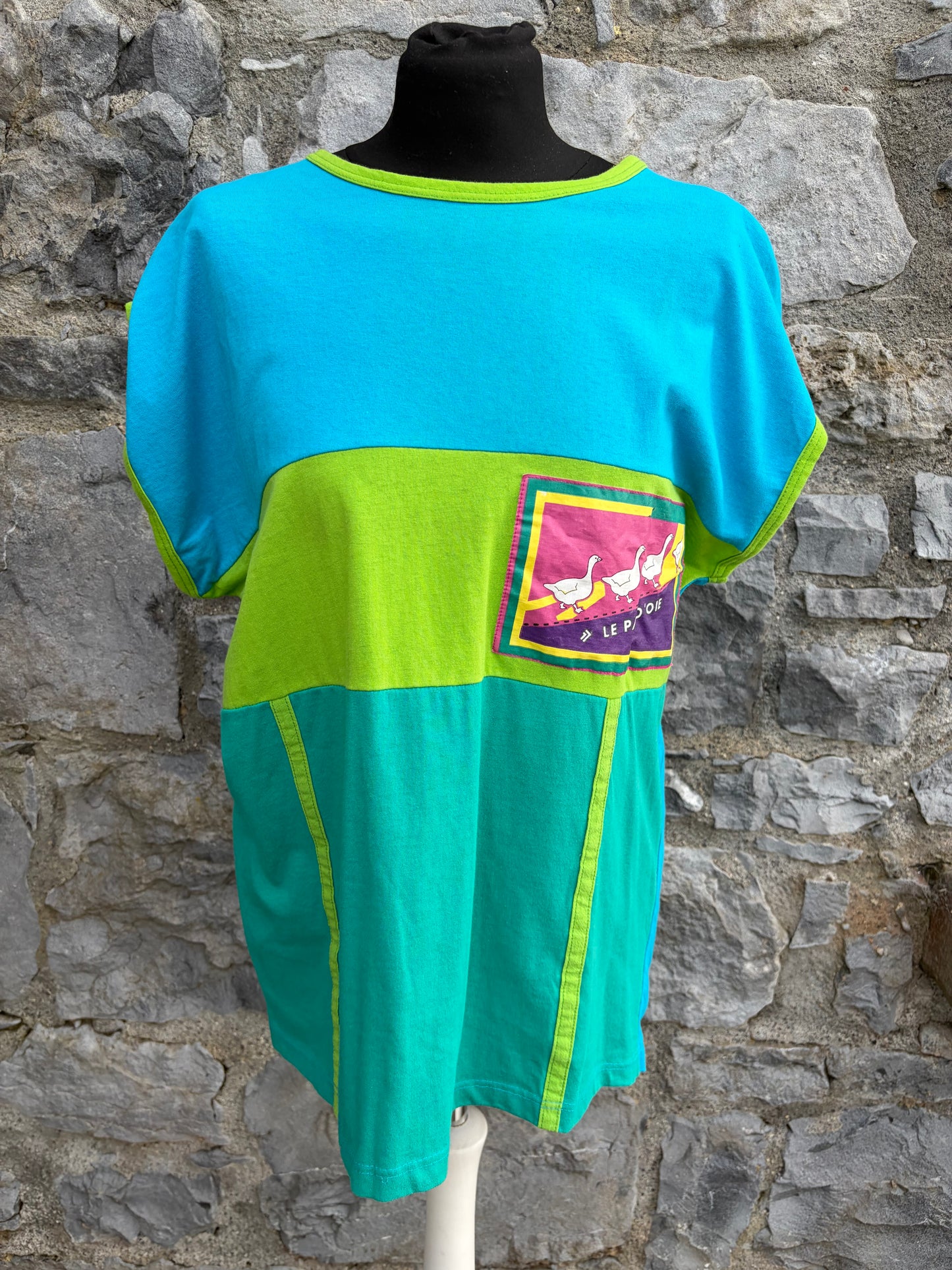 80s geese Blue&green T-shirt uk 12-14
