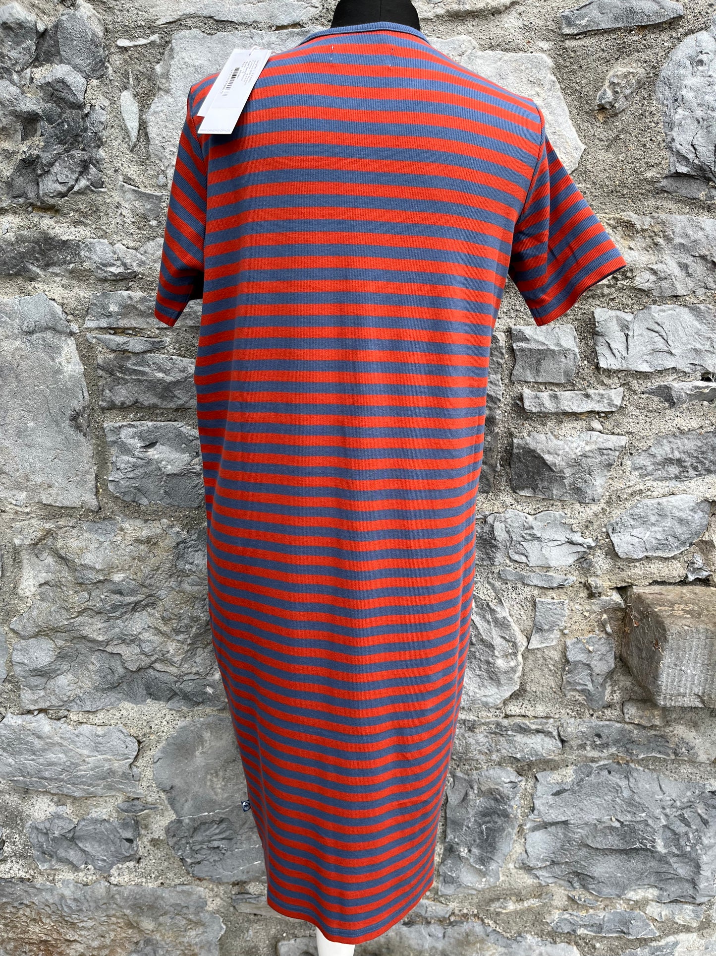 Blue&orange stripy dress uk 10-12