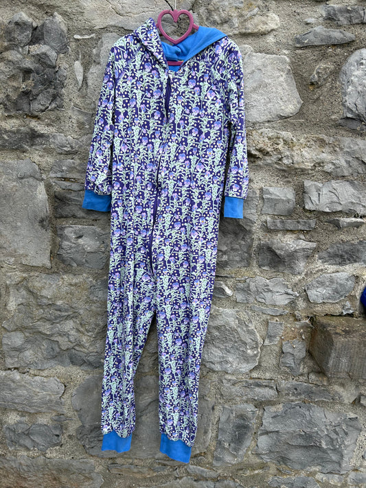 Violets purple hooded onesie  7-8y (122-128cm)