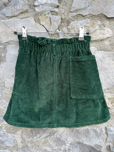 Green thick cord skirt  11-12y (146-152cm)